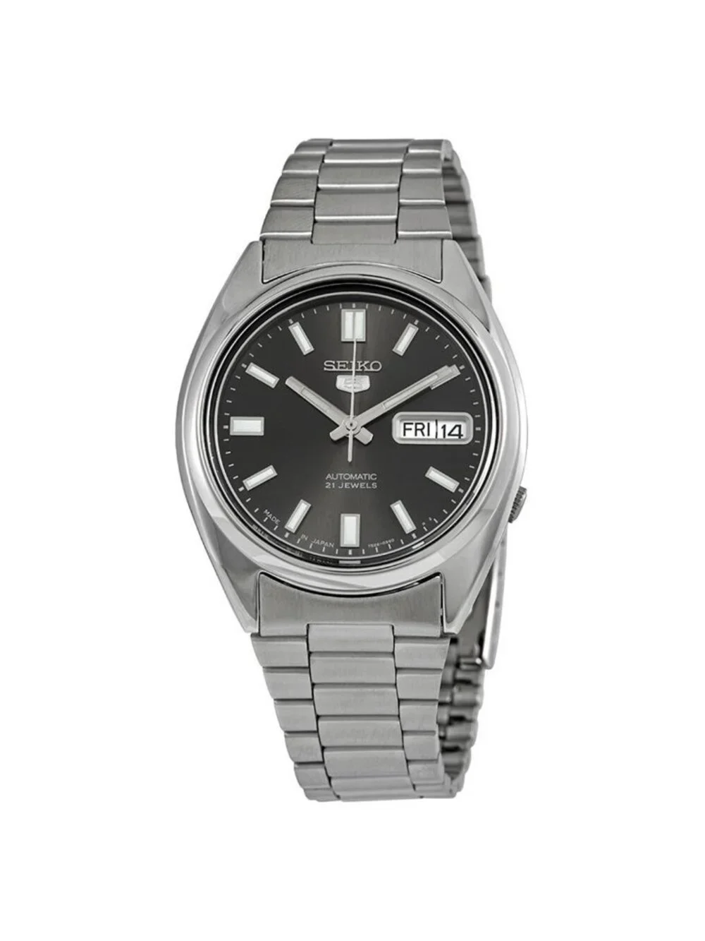 NWT Seiko Series 5 Automatic Black Dial Men's Watch